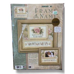 Dimensions Frame A Name 6950 Counted Cross Stitch Kit With Embossed Designer Mat